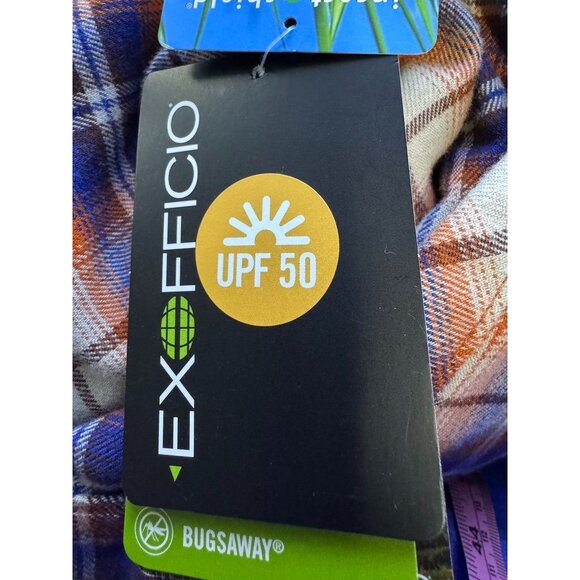 Exofficio BugsAway Redding Midweight Flannel Long Sleeve Shirt Plaid Men's 2XL - Picture 9 of 12